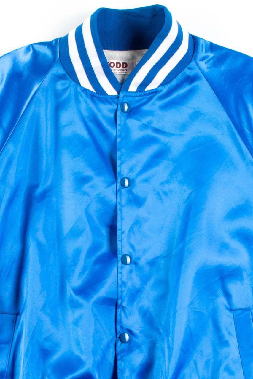 Vintage Satin Snap Button Bomber Jacket