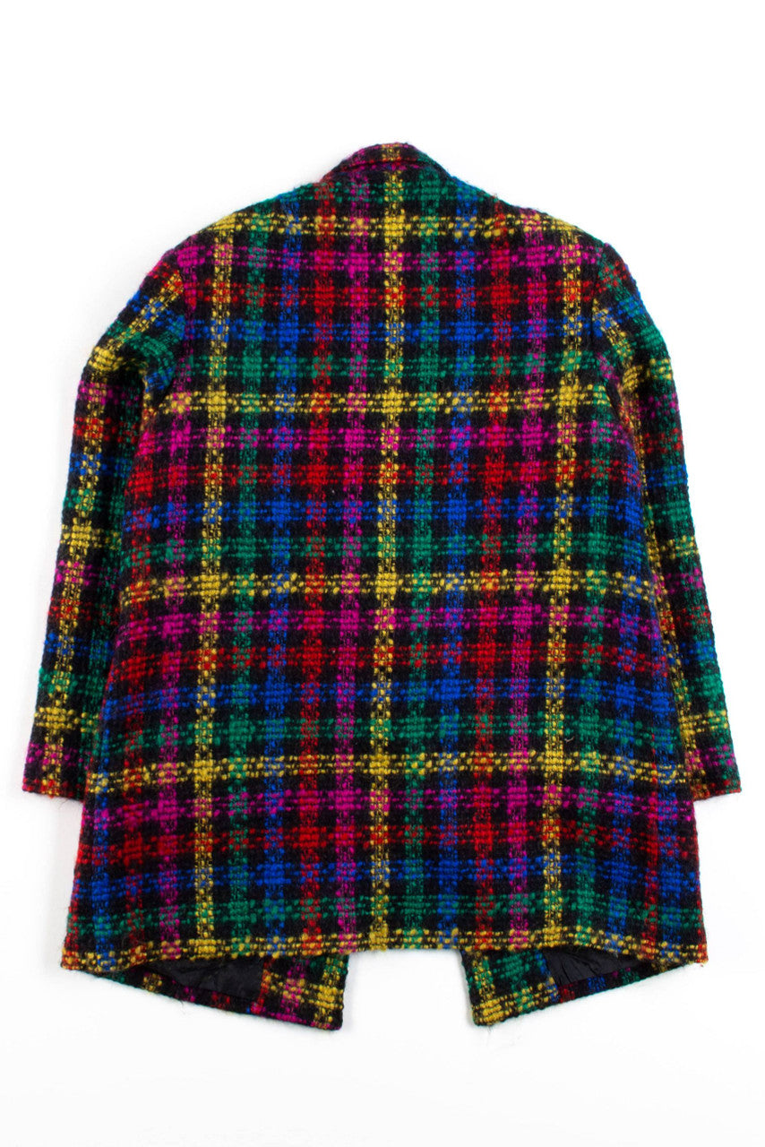 Vintage Rainbow Plaid Blazer