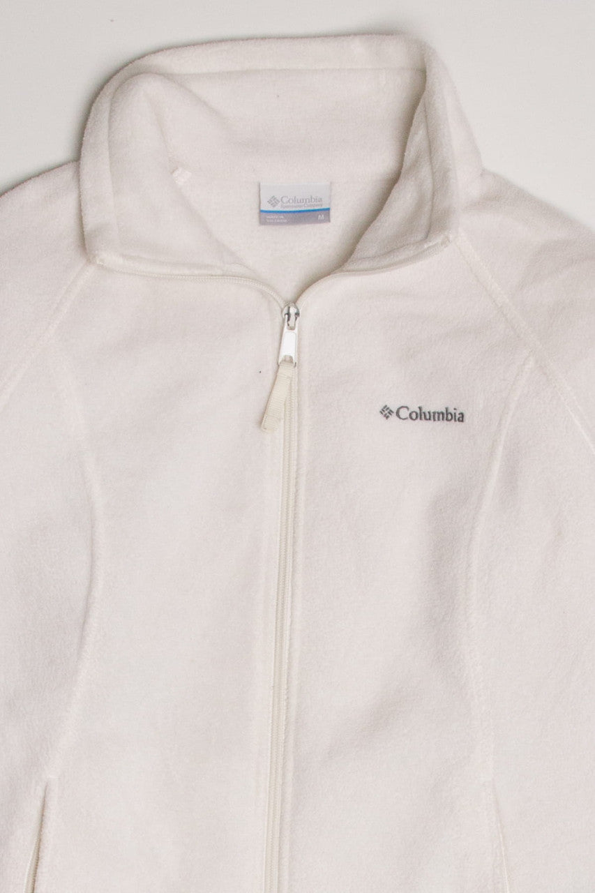 【GRAVER】ELBOW Dot White Clip Fleece Zip-Up Jacket White Columbia Fleece Zip Up Jacket – Ragstock