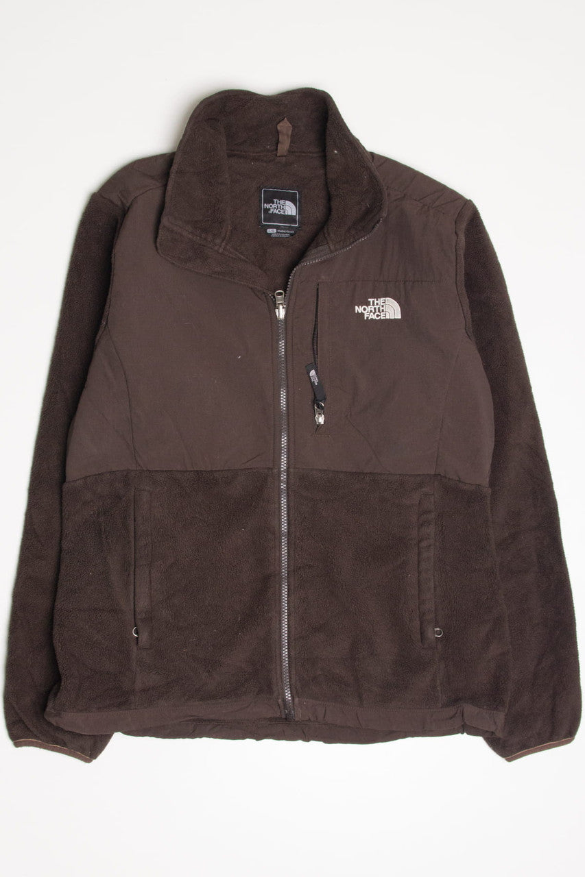 Brown The North Face Fleece Zip Up Jacket