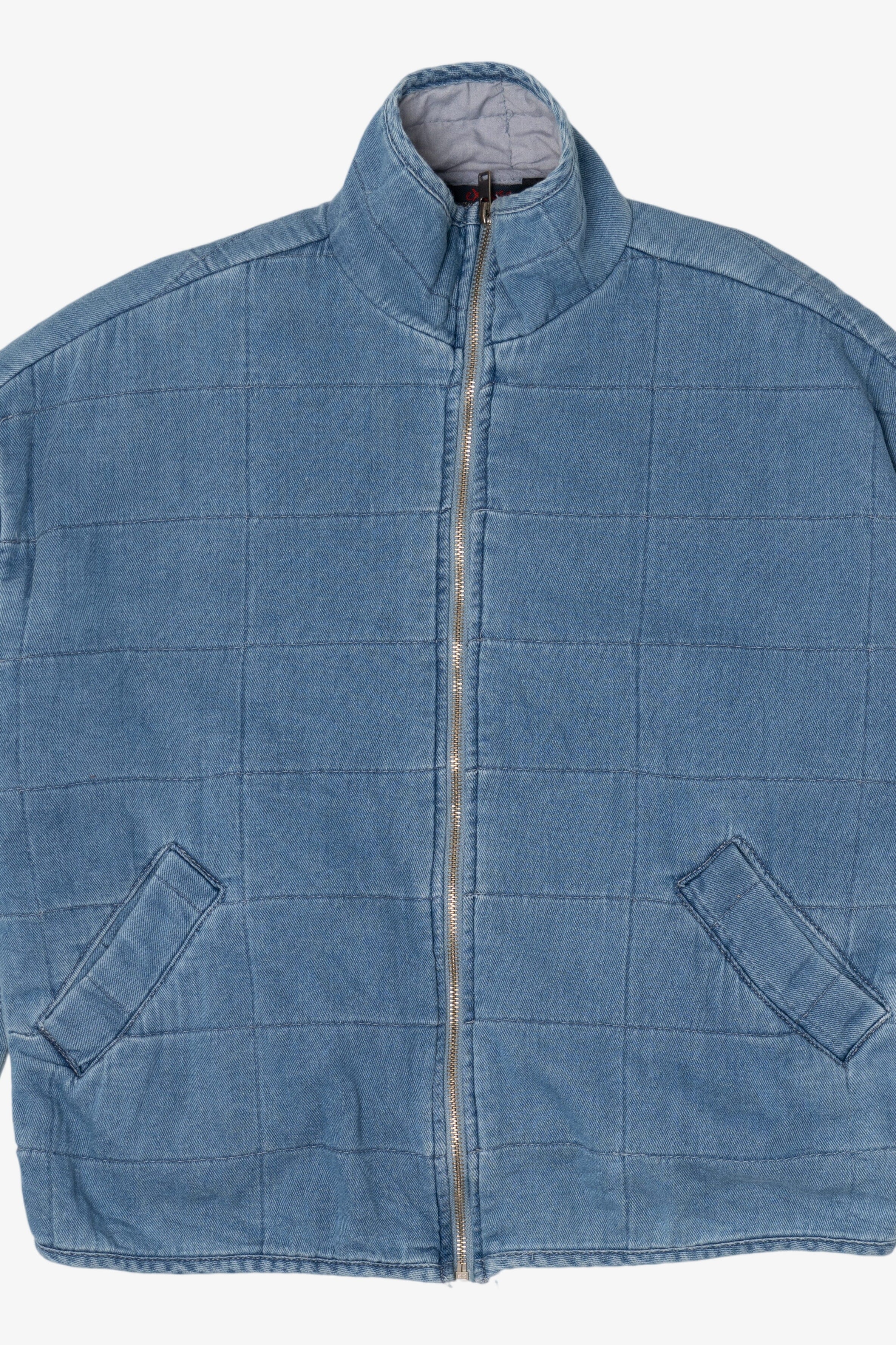 Vintage Blue Excuse Quilted Denim Jacket (1990s)