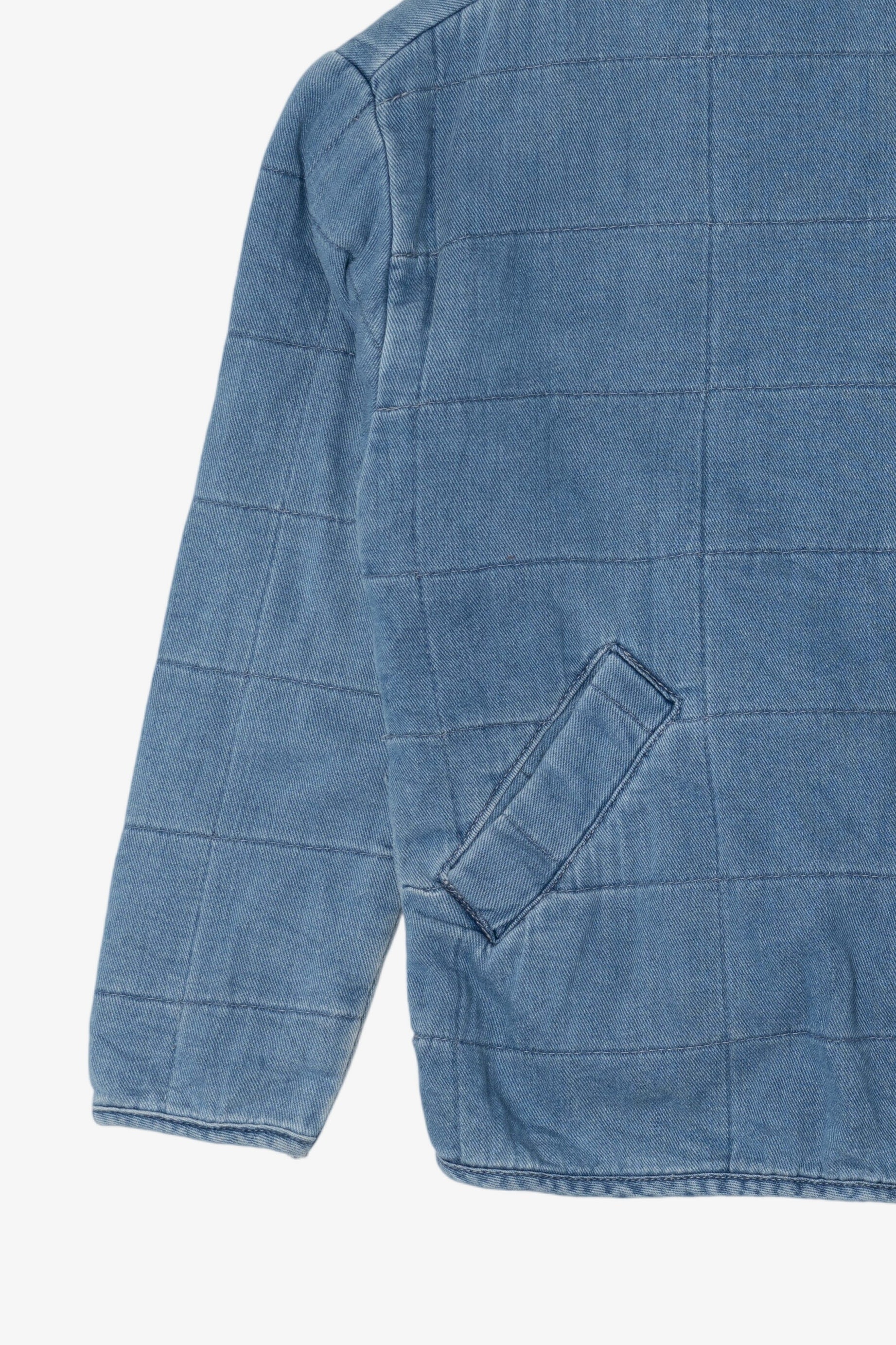 Vintage Blue Excuse Quilted Denim Jacket (1990s)