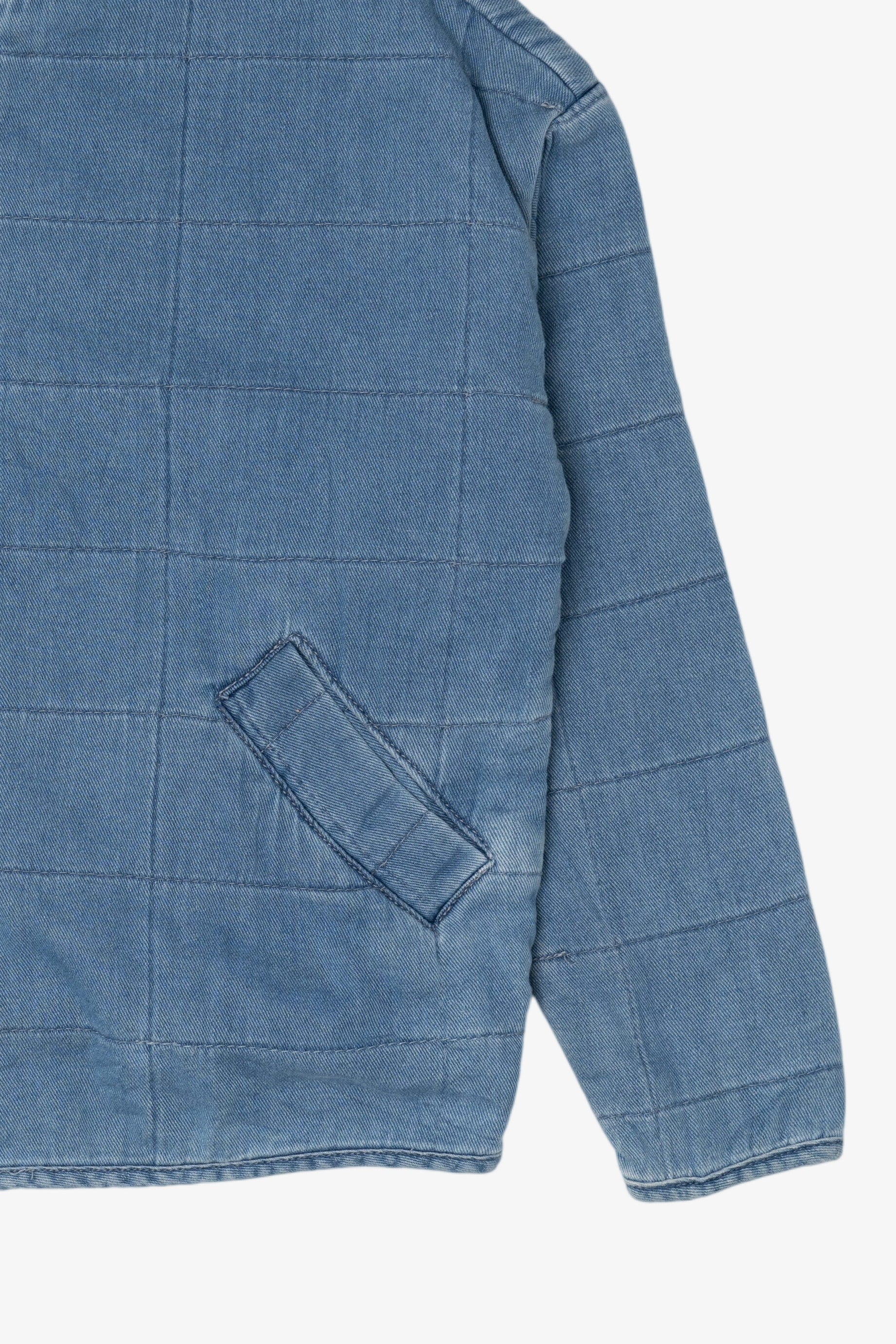 Vintage Blue Excuse Quilted Denim Jacket (1990s)