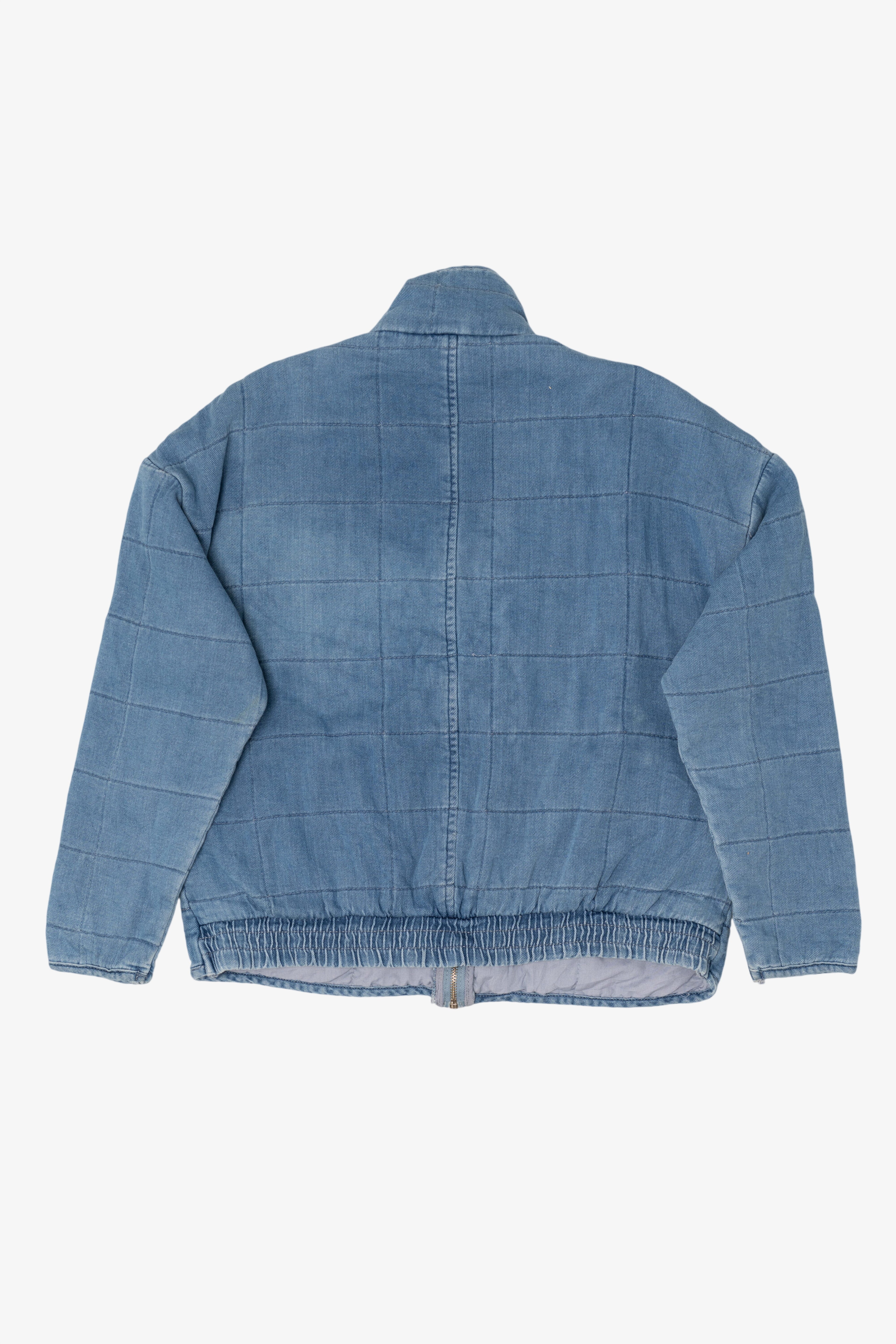 Vintage Blue Excuse Quilted Denim Jacket (1990s)