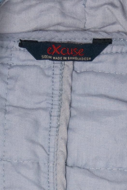 Vintage Blue Excuse Quilted Denim Jacket (1990s)