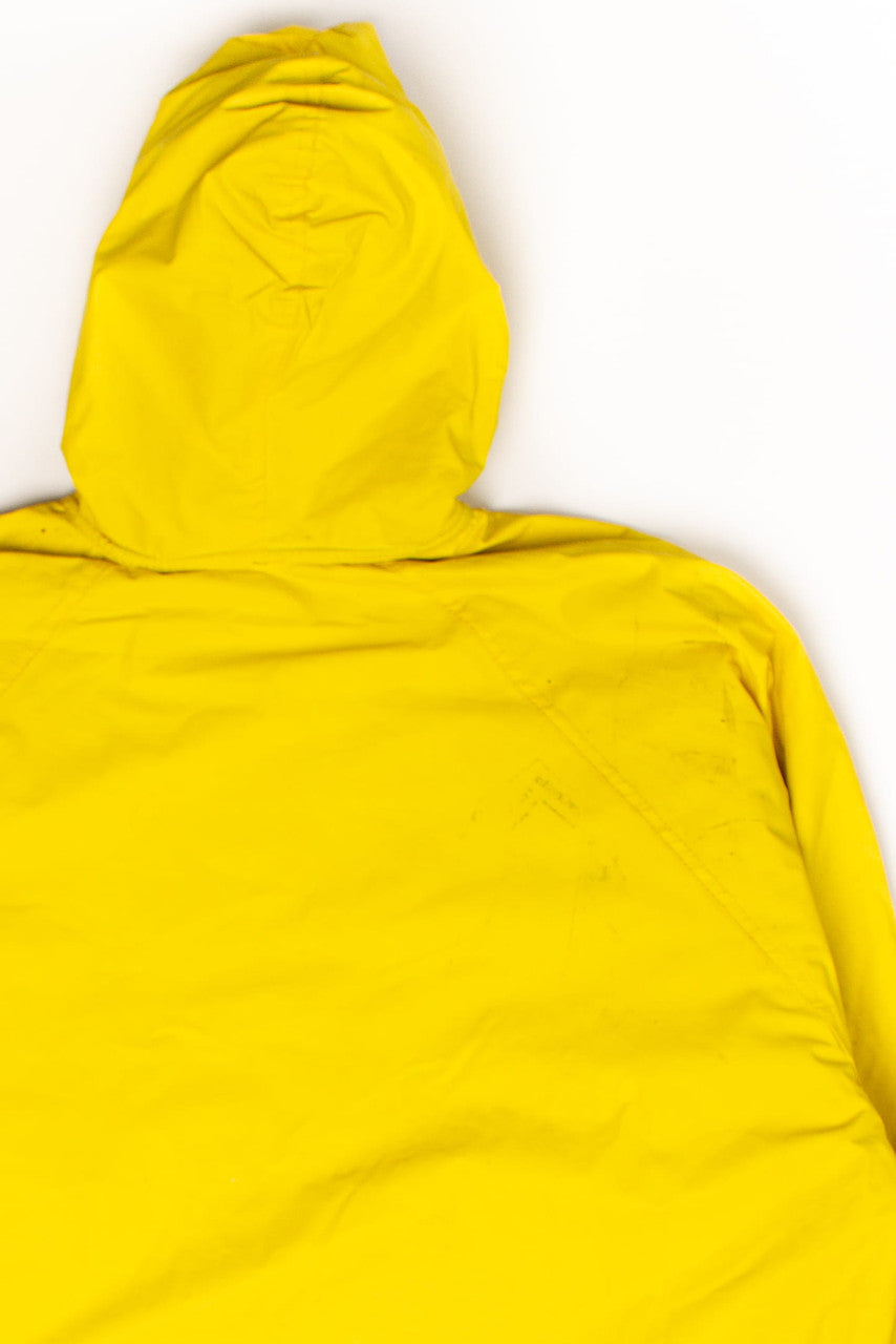 Vintage Yellow Pastel Plaid Insulated Rain Jacket