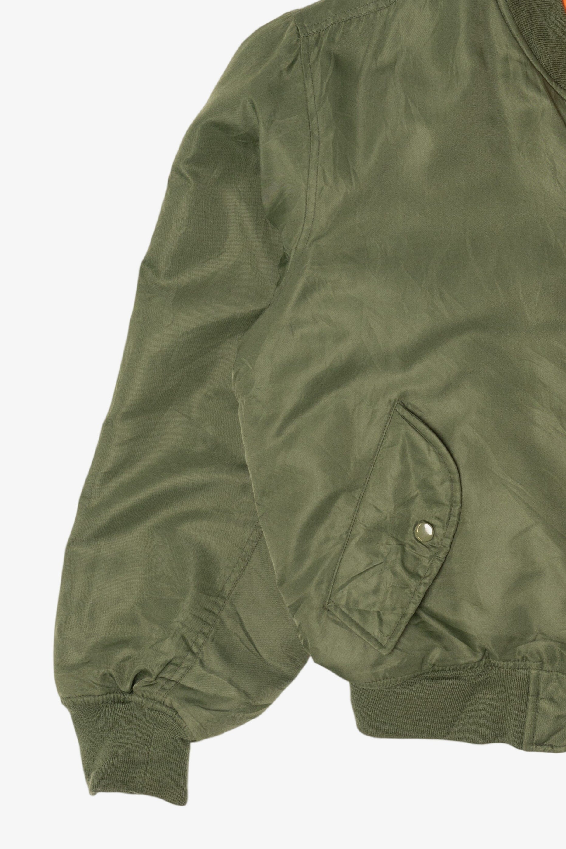 Vintage Olive Ultra Force MA-1 Flight Bomber Jacket (1980s)