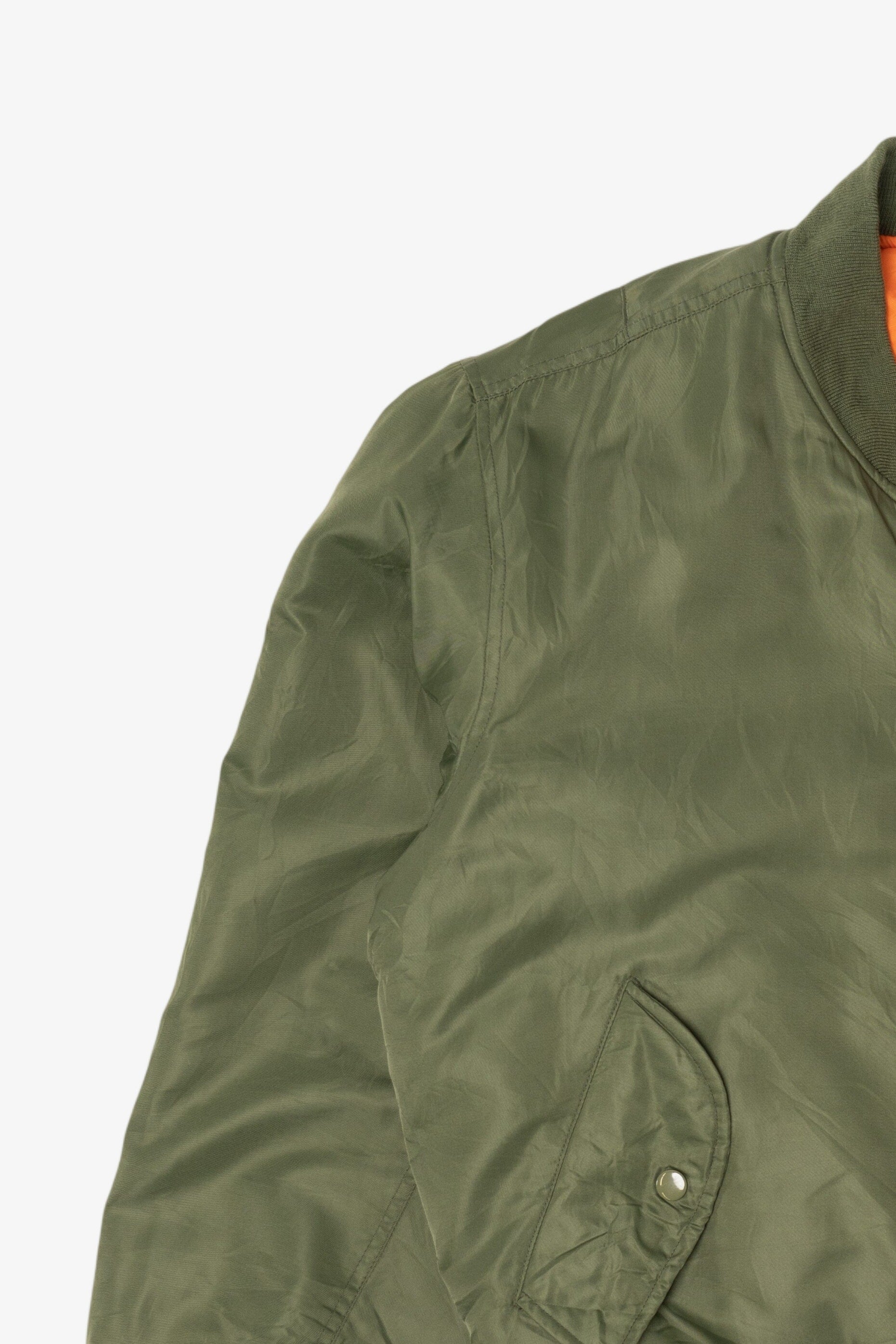 Vintage Olive Ultra Force MA-1 Flight Bomber Jacket (1980s)