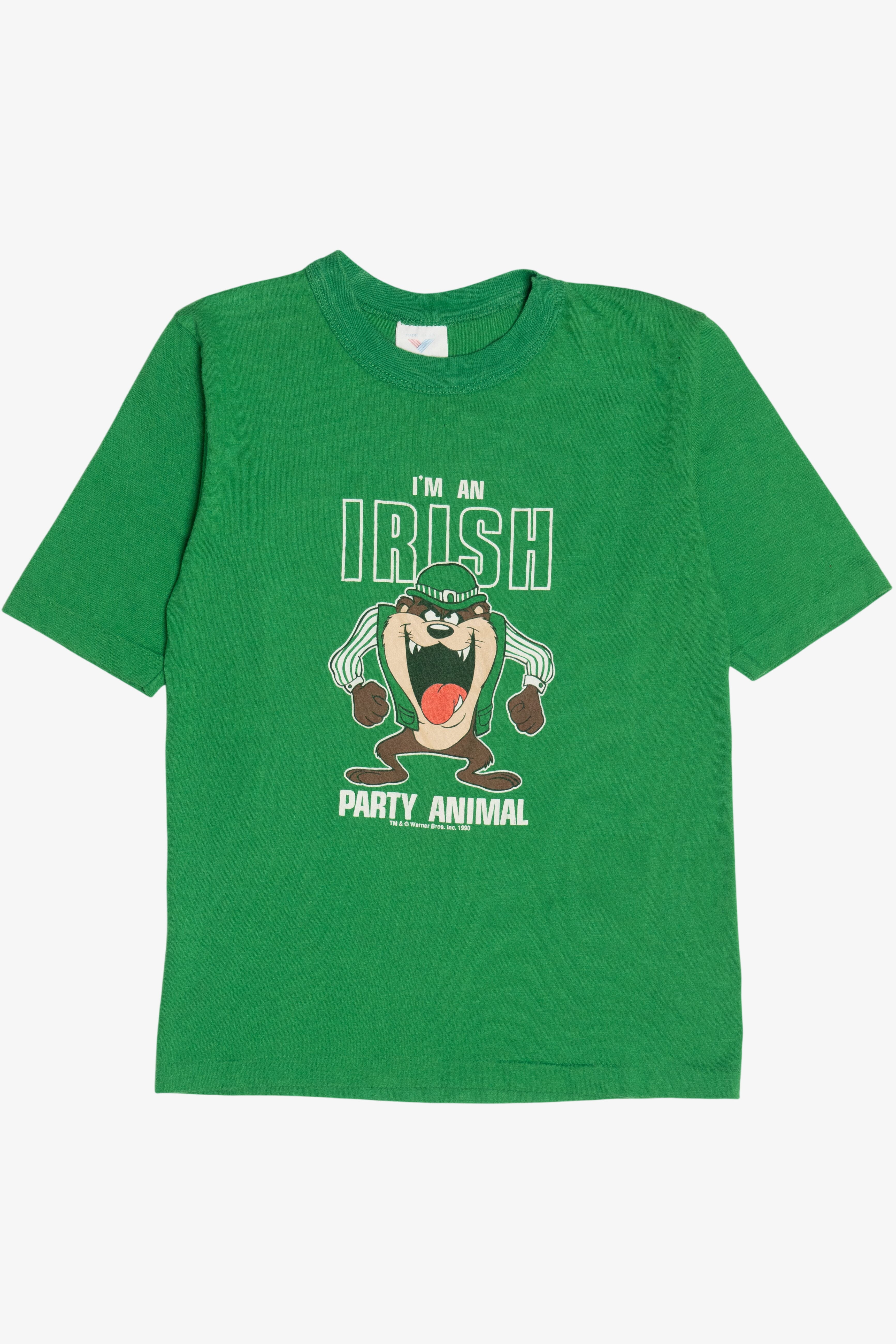 Vintage Taz "I'm An Irish Party Animal" Looney Tunes T-Shirt (1990s)