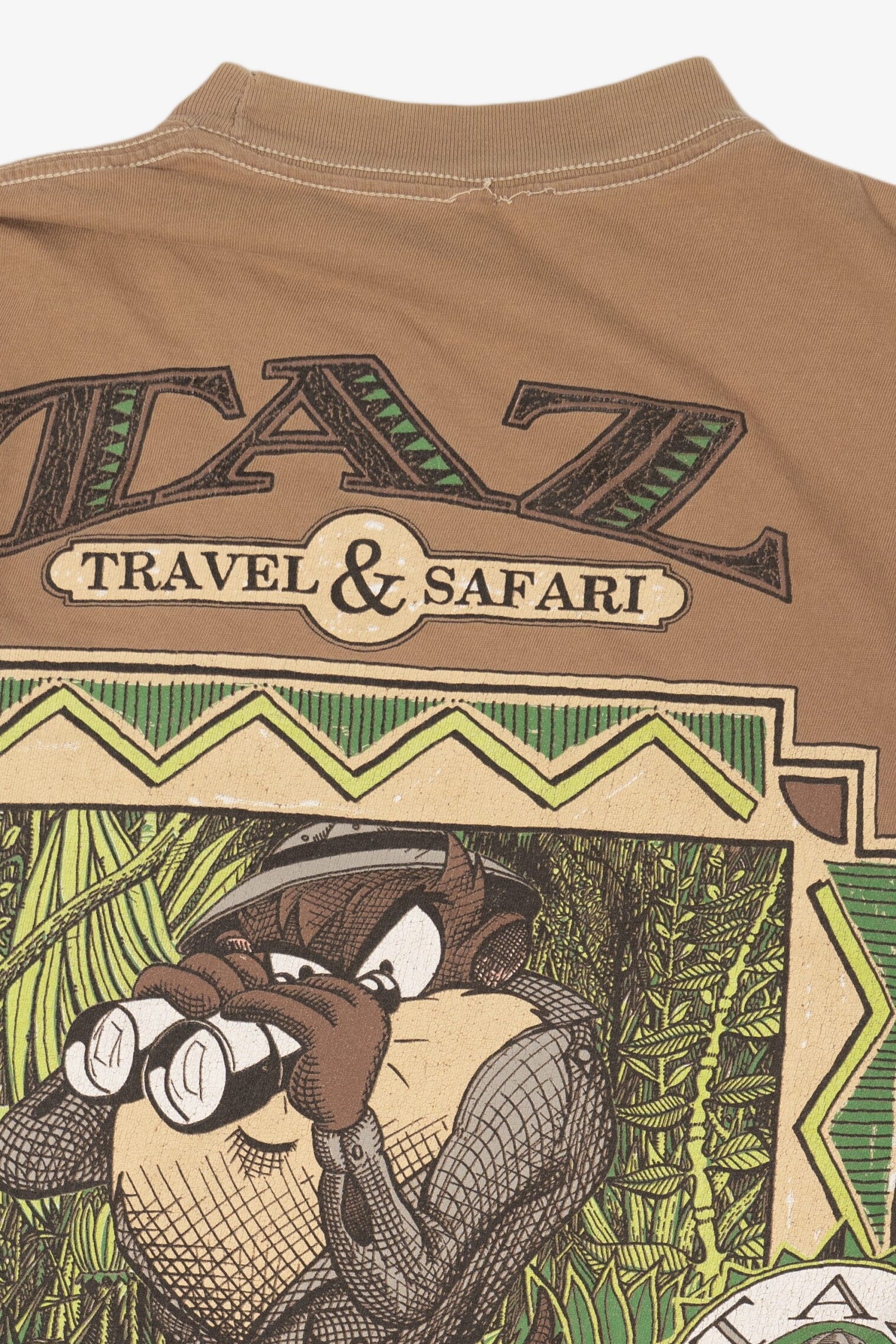Vintage Taz Travel And Safari Looney Tunes T-Shirt (1990s)