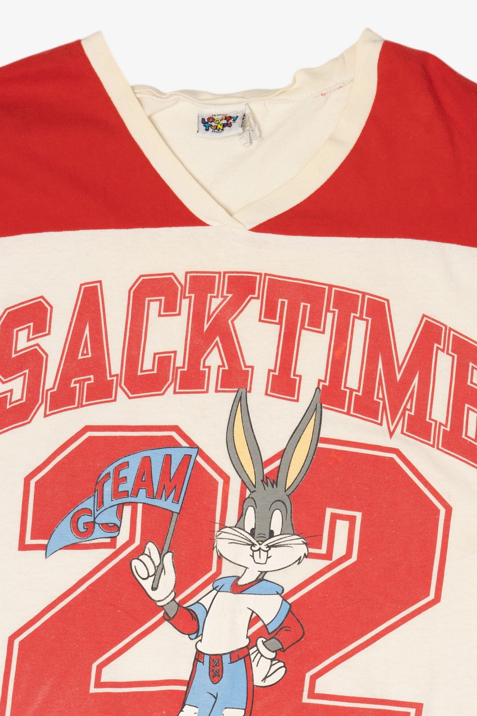 Vintage Distressed Bugs Bunny "Sacktime 22" Looney Tunes T-Shirt (1990s)