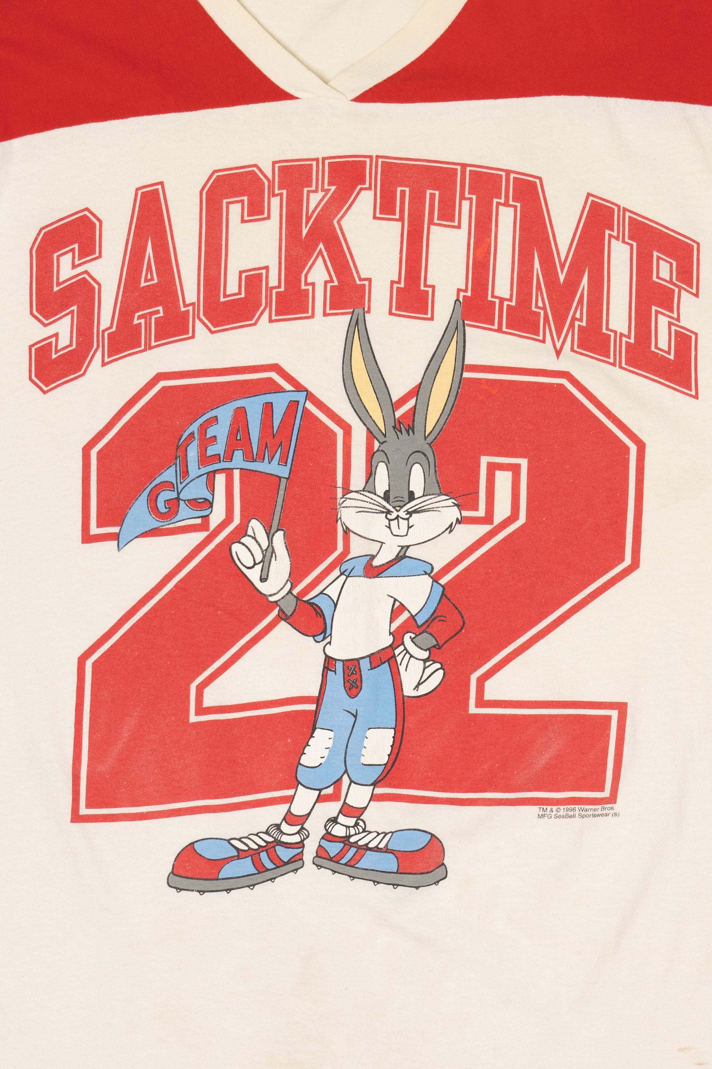 Vintage Distressed Bugs Bunny "Sacktime 22" Looney Tunes T-Shirt (1990s)