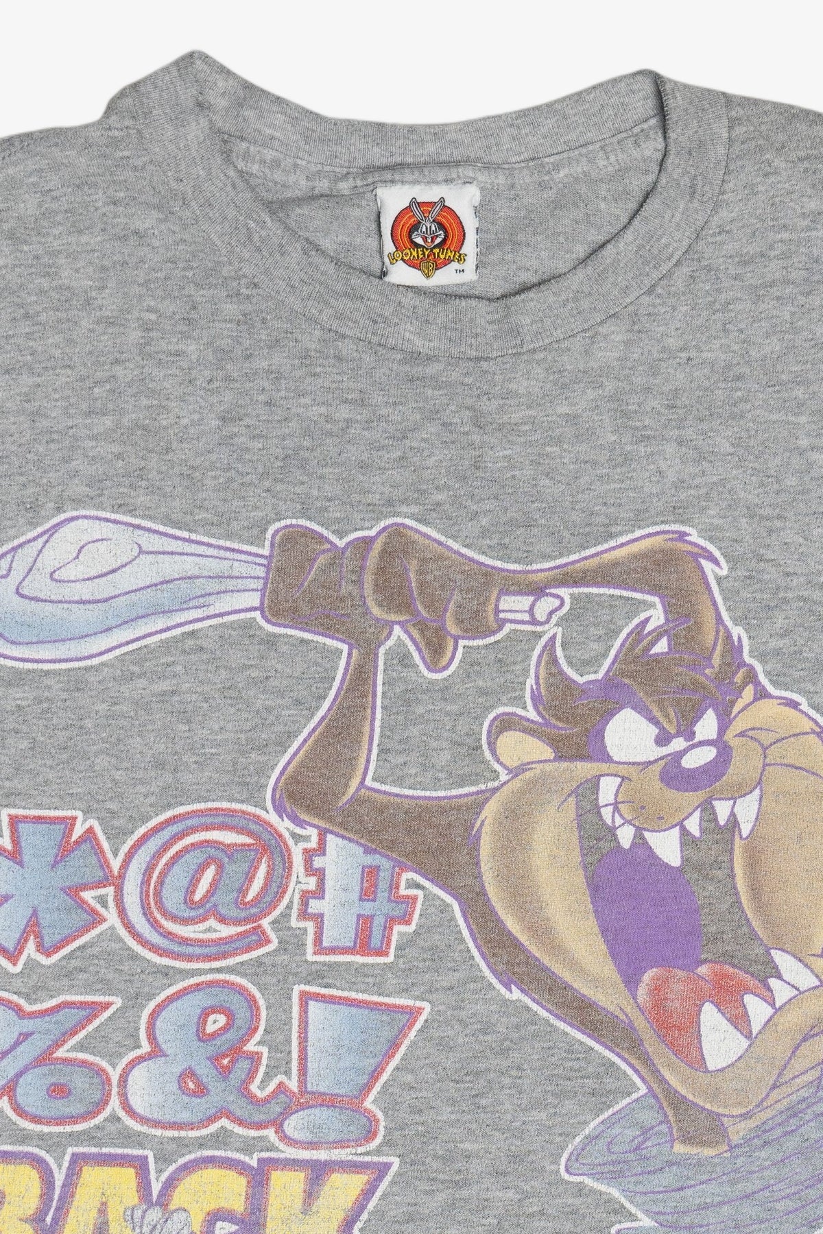 Vintage Taz "Back Off" Looney Tunes Distressed T-Shirt (2000s)