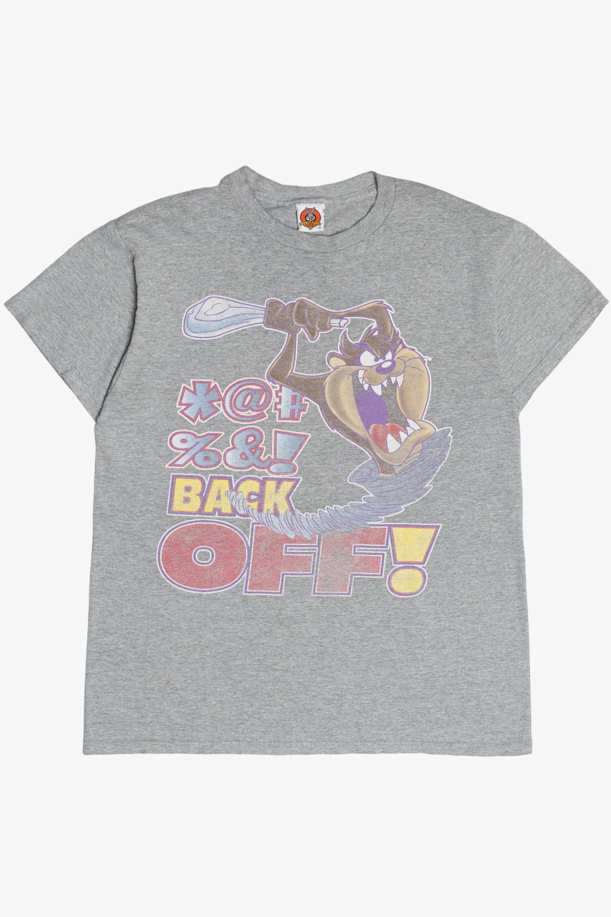 Vintage Taz "Back Off" Looney Tunes Distressed T-Shirt (2000s)