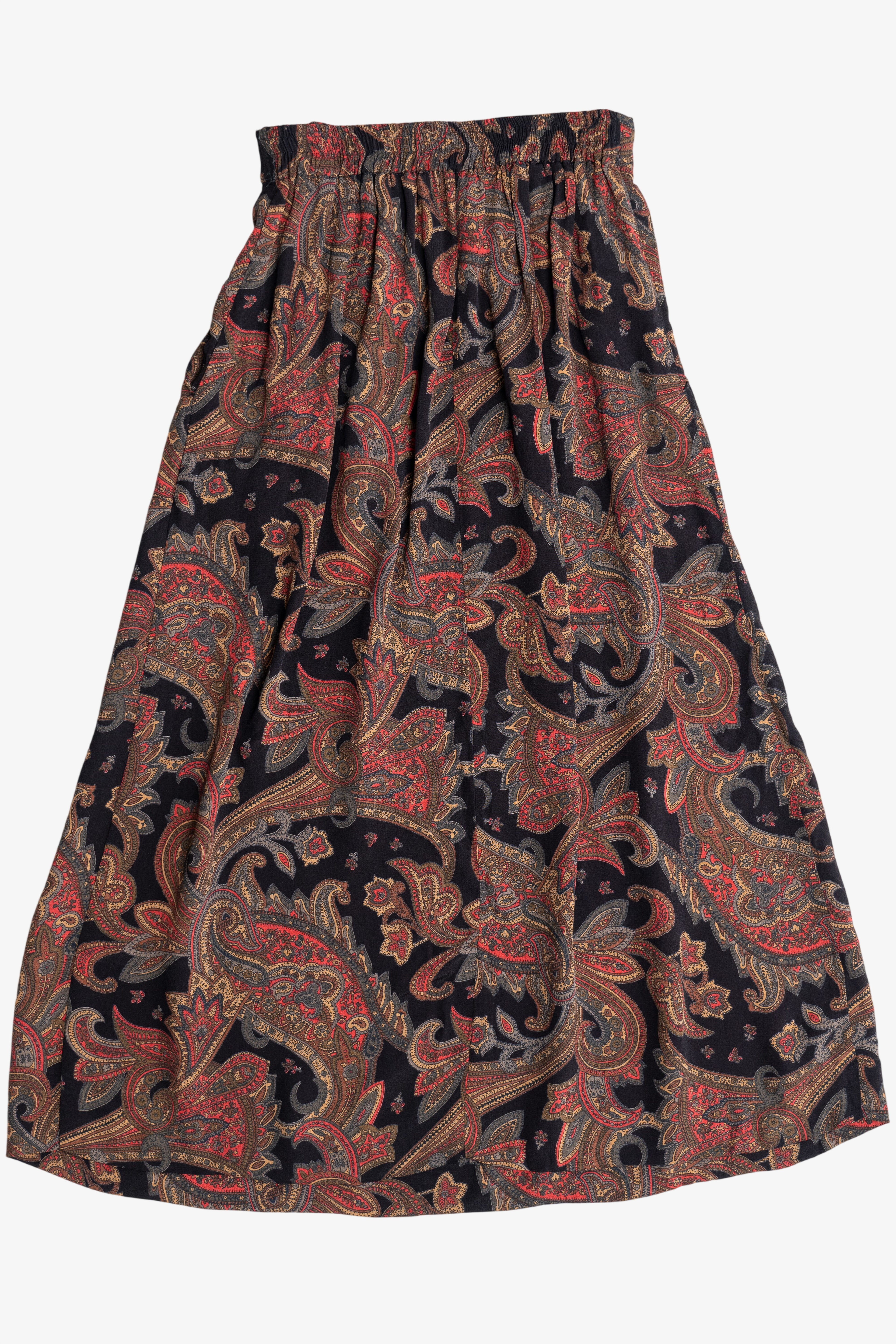 Vintage Paisley Maxi Skirt (1980s)