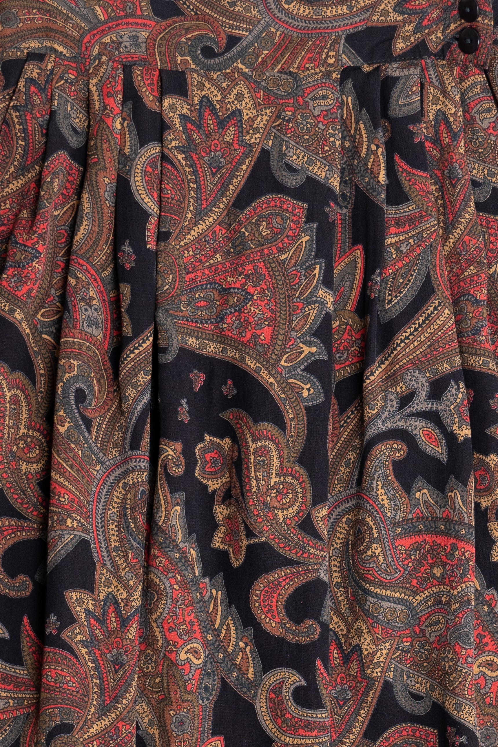 Vintage Paisley Maxi Skirt (1980s)