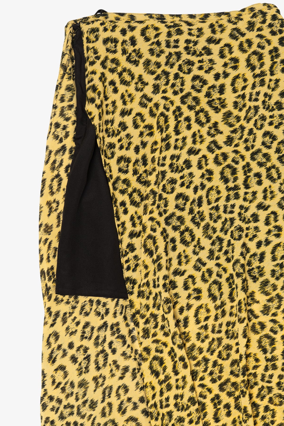 Vintage Yellow Leopard Print Simon Chang Wrap Skirt (1990s)