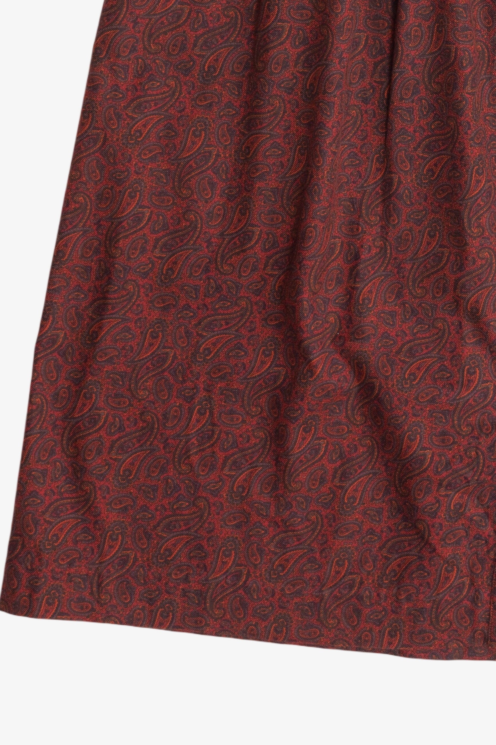 Vintage Abercrombie & Fitch Paisley Button Front Maxi Skirt (1980s)