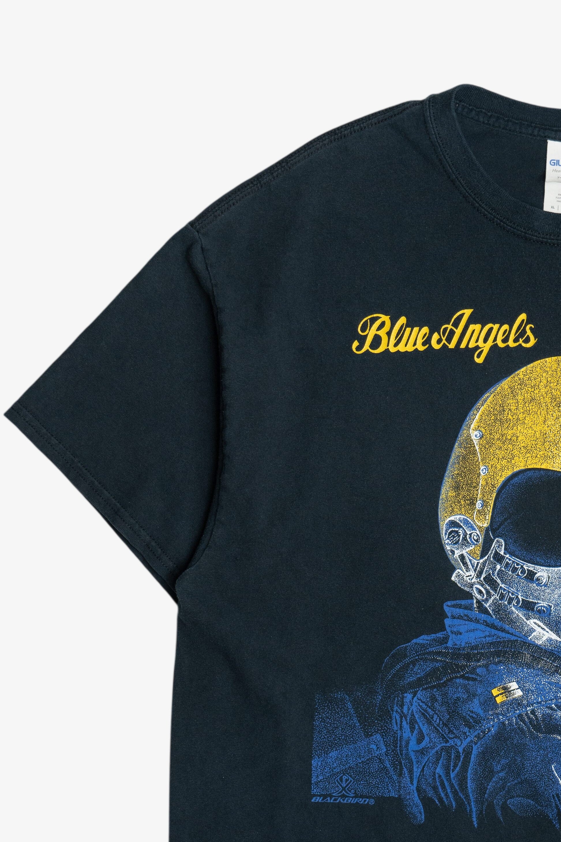 Vintage "Blue Angels" "Diamond Loop" Blackbird Front/Back Print US Air Force T-Shirt (1990s)