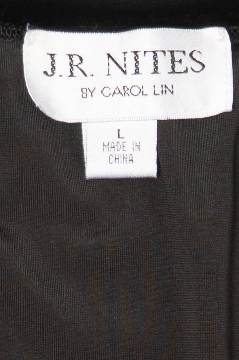 Vintage Black Velvet J.R. Nites Mini Skirt (1990s)