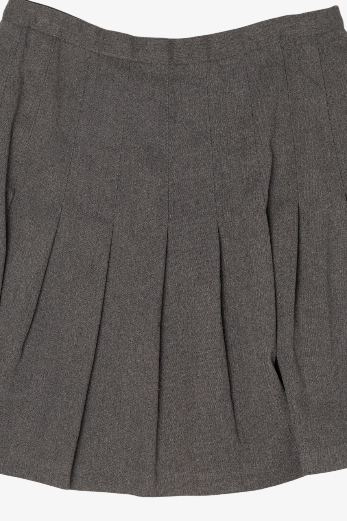Vintage Dark Gray Briggs Pleated Mini Skirt (1990s)