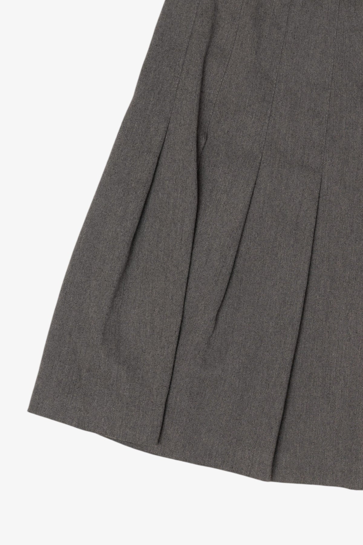 Vintage Dark Gray Briggs Pleated Mini Skirt (1990s)