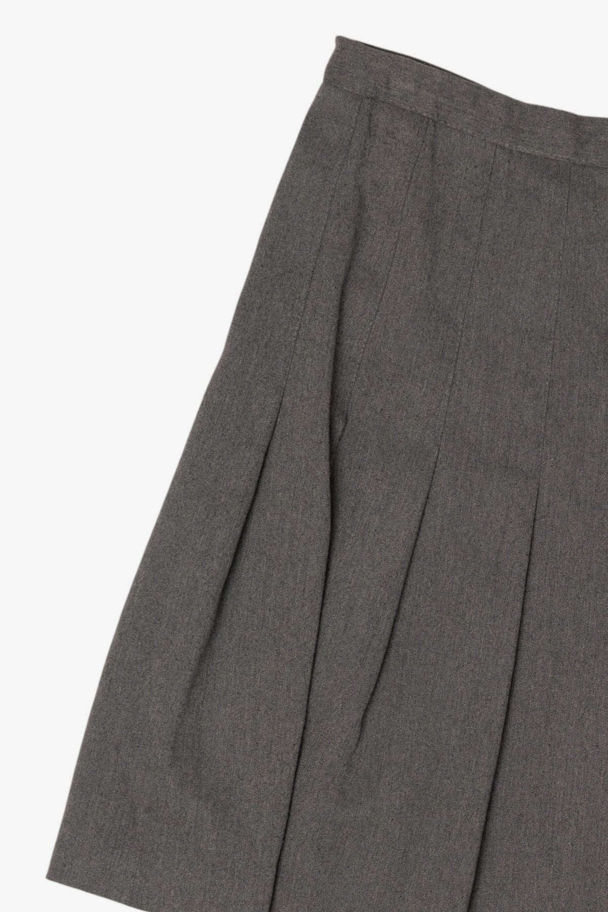 Vintage Dark Gray Briggs Pleated Mini Skirt (1990s)
