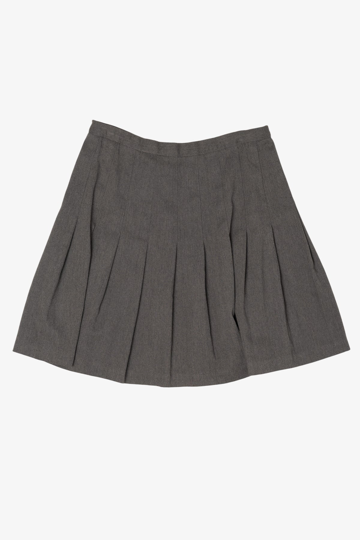 Vintage Dark Gray Briggs Pleated Mini Skirt (1990s)