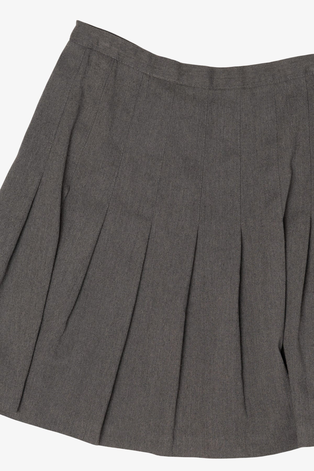 Vintage Dark Gray Briggs Pleated Mini Skirt (1990s)