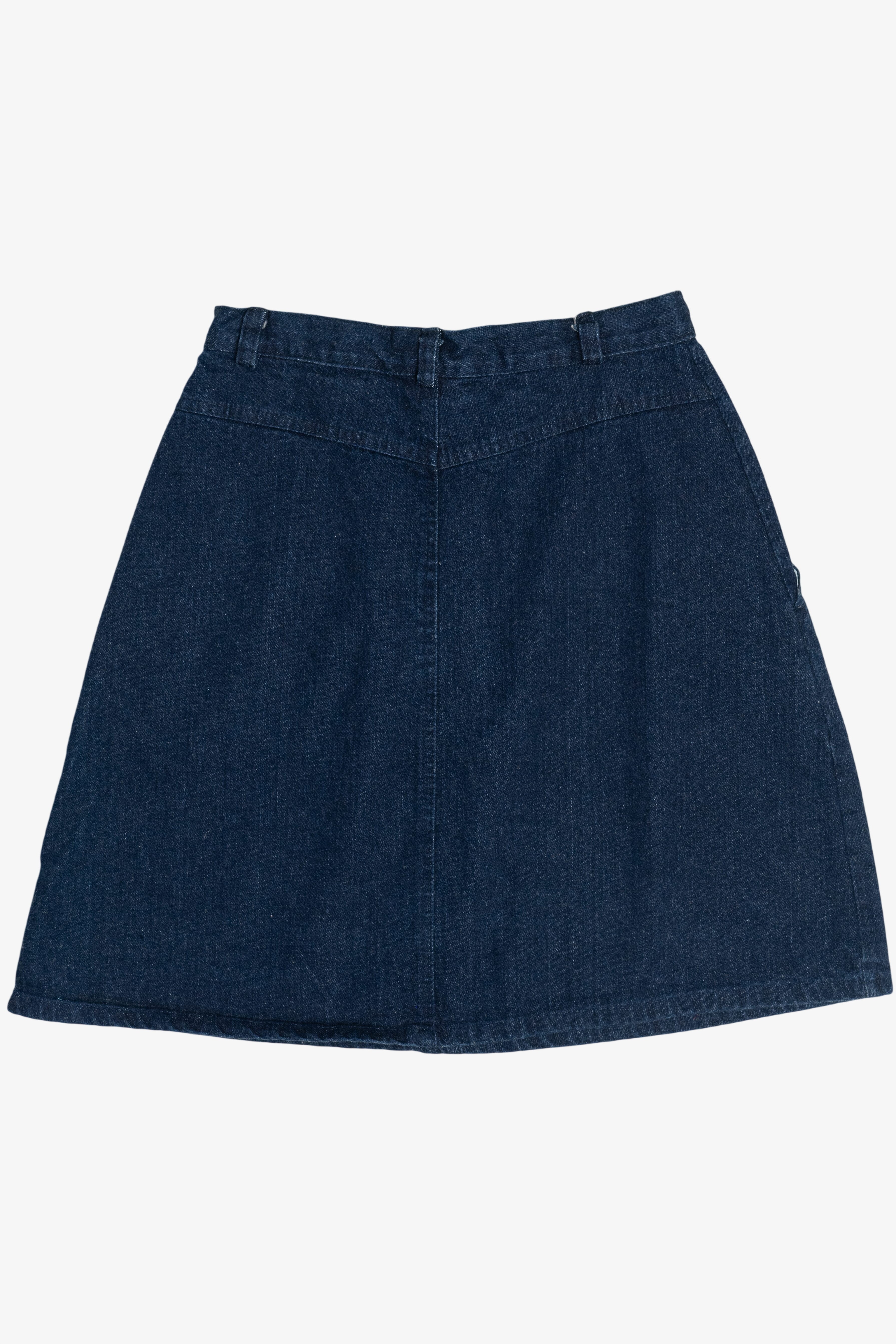 Vintage Kayo Of California High Waisted Denim Mini Skirt (1980s)