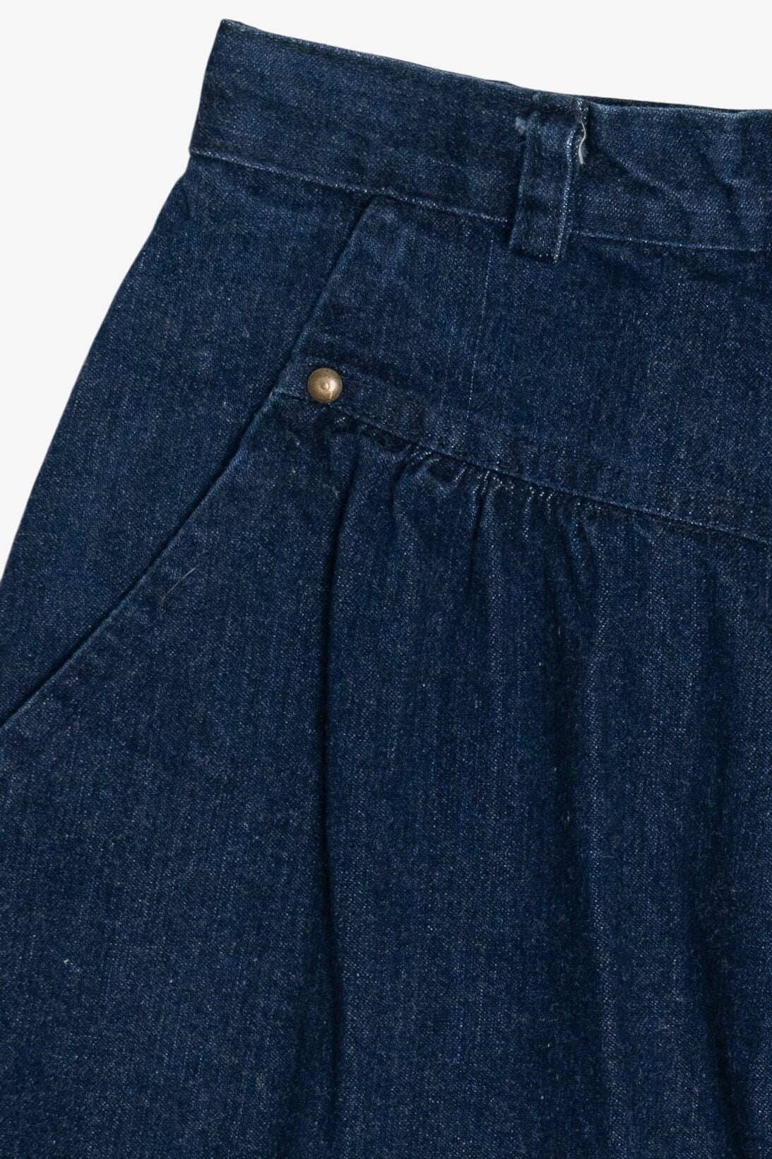 Vintage Kayo Of California High Waisted Denim Mini Skirt (1980s)