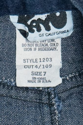 Vintage Kayo Of California High Waisted Denim Mini Skirt (1980s)
