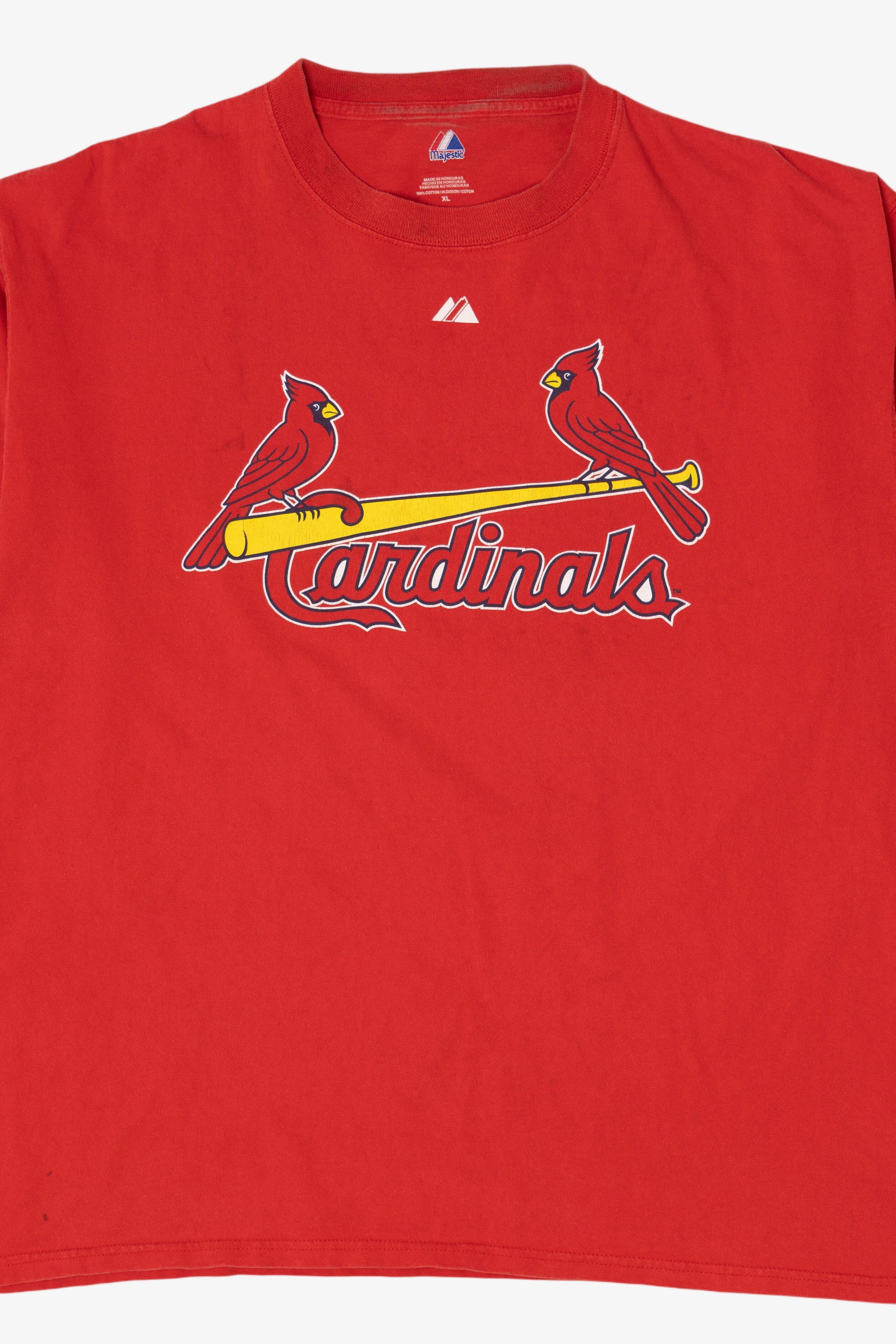 Red Majestic Cardinals Glaus #8 MLB T-Shirt (2000s)