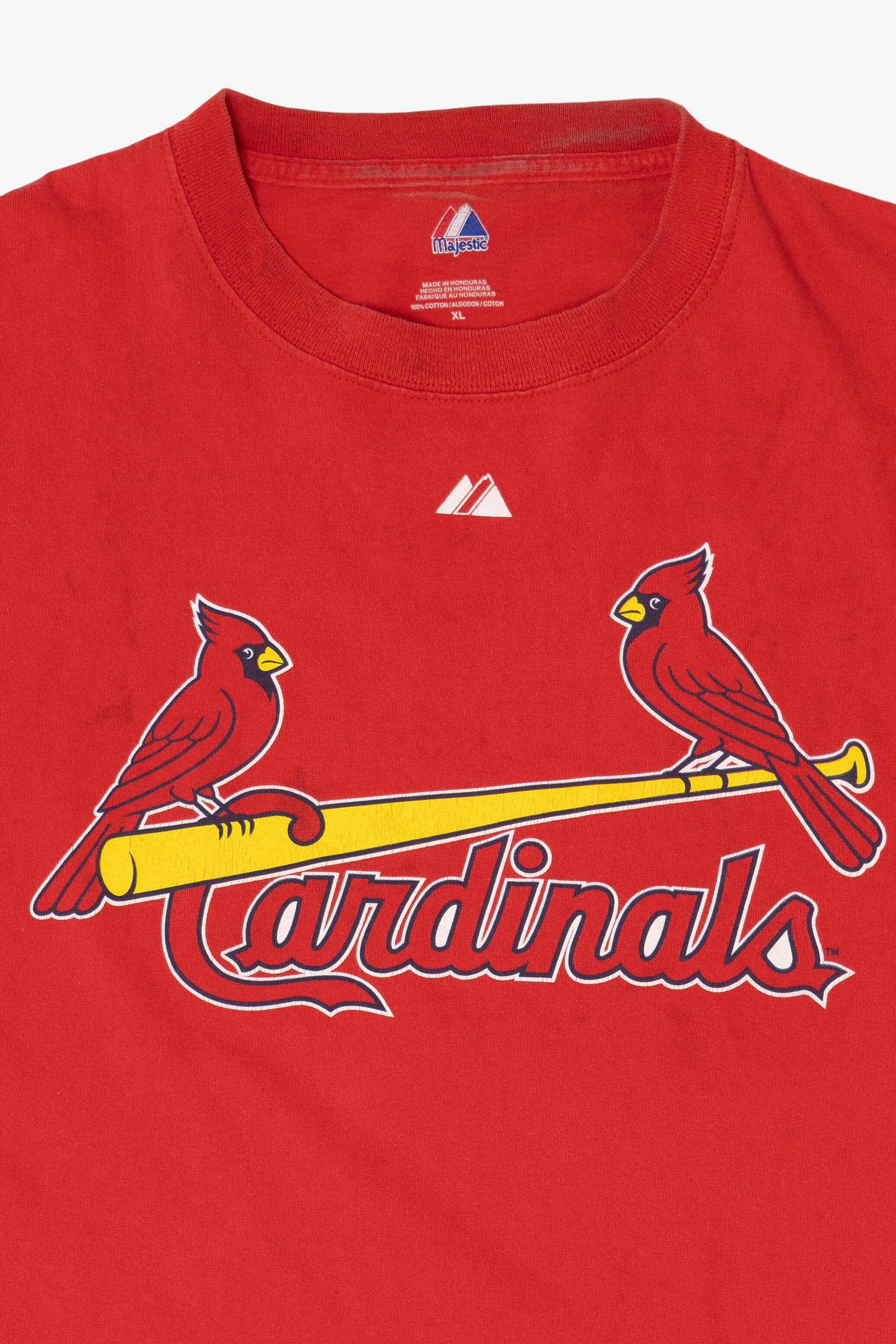 Red Majestic Cardinals Glaus #8 MLB T-Shirt (2000s)