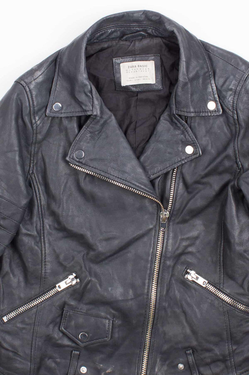 ZARA Leather Motorcycle Jacket 163