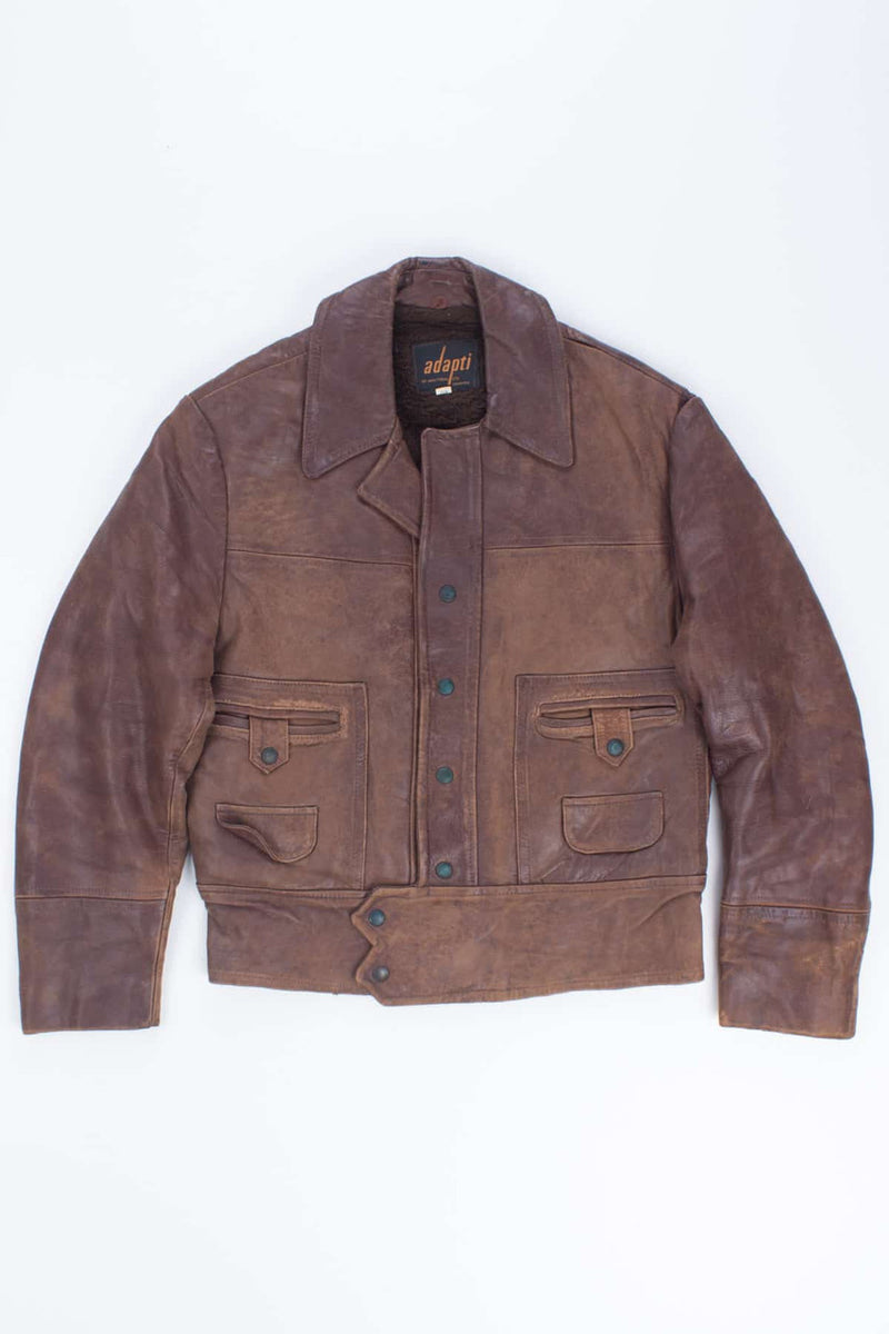 Vintage Lined Moto Style Jacket main image 1