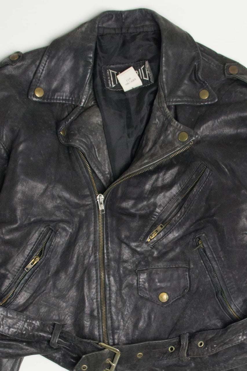 Vintage Distressed French Motorcycle Jacket 310