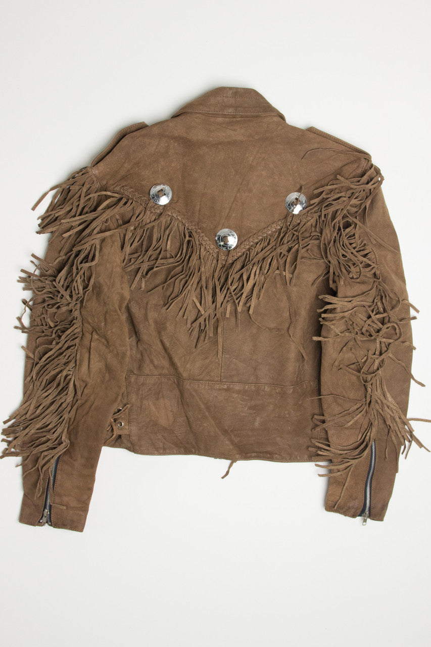 Fringe Detail Motorcycle Jacket 345