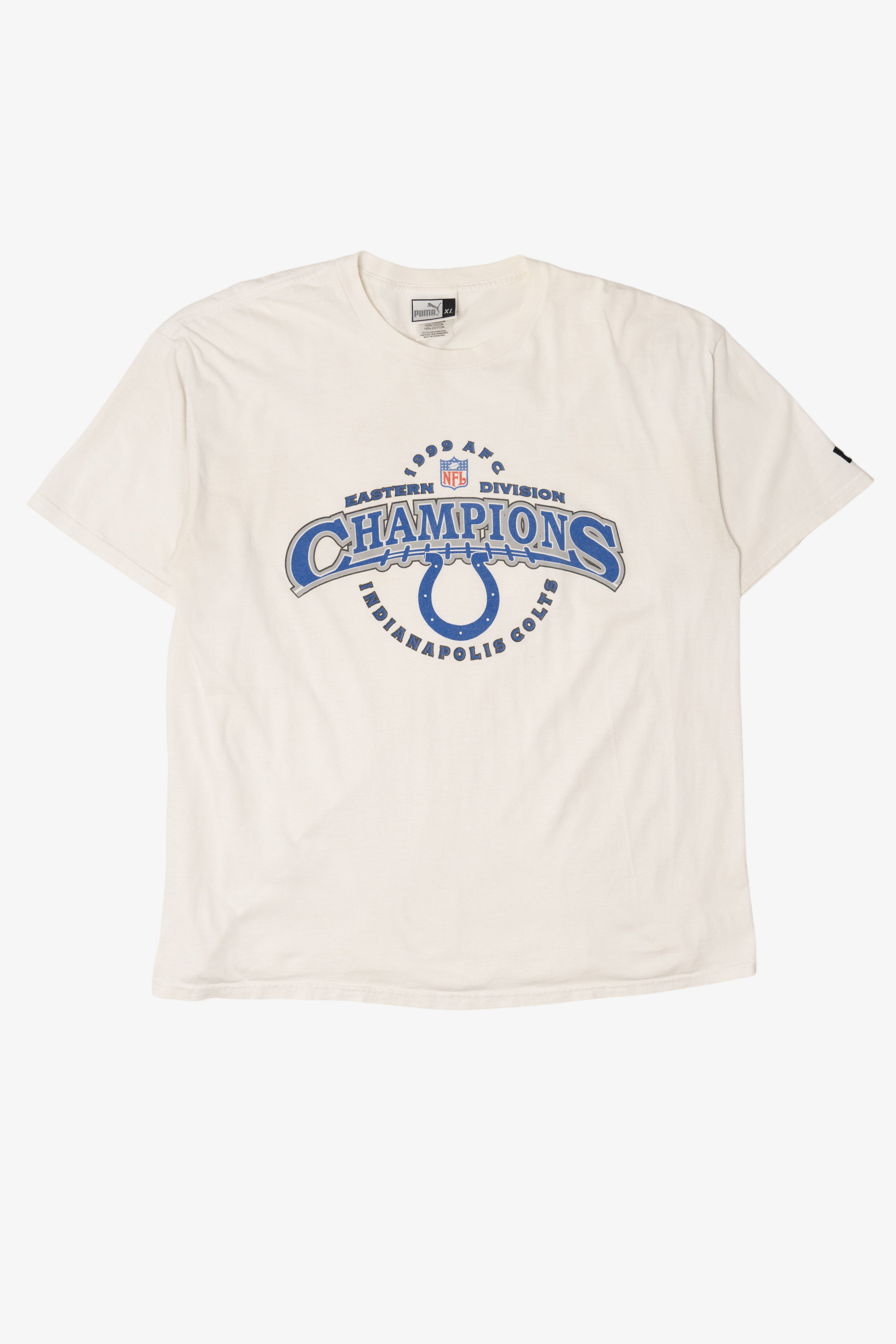 Vintage Indianapolis Colts Eastern Division Champions 1999 AFC T-Shirt (1990s)