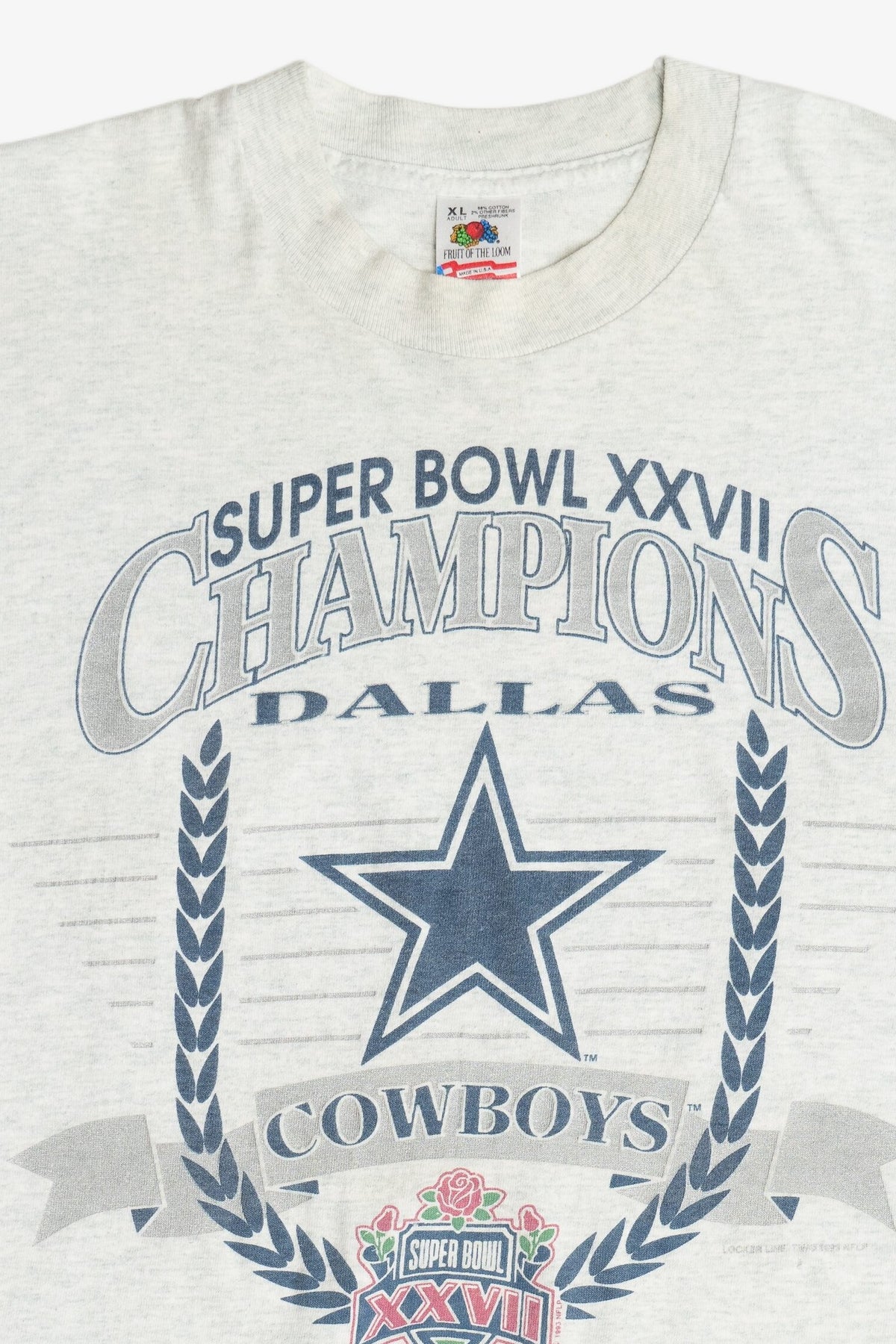 Vintage 1993 Super Bowl XXVII Champions Dallas Cowboys NFL T-Shirt (1990s)
