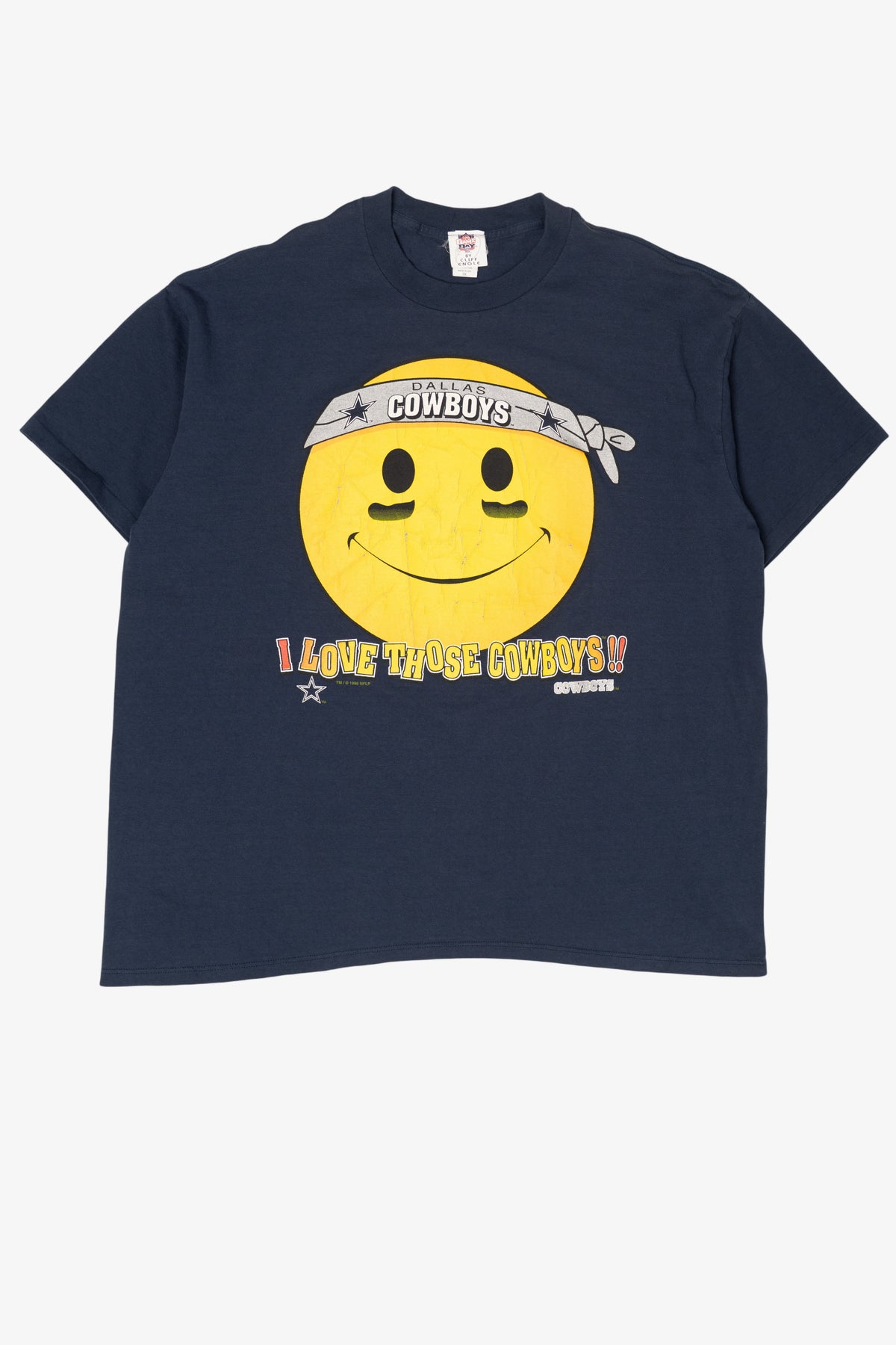Vintage "Love Those Cowboys" Smiley Face Dallas Cowboys NFL T-Shirt (1990s)