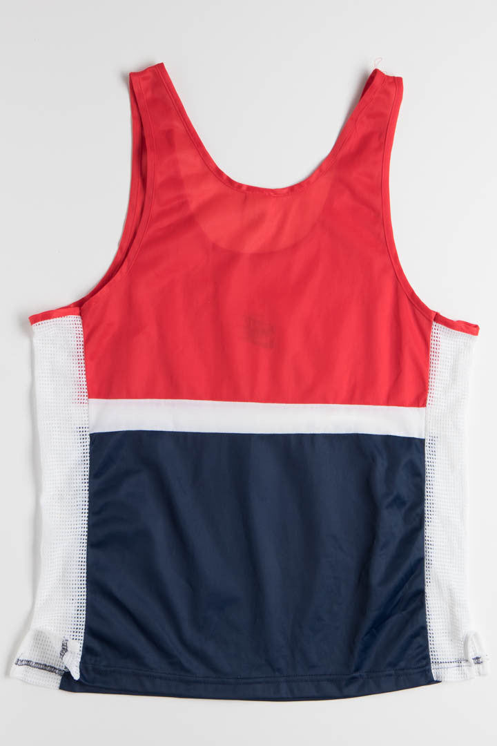 70s Vintage Nike Red, White & Blue Mesh Tank