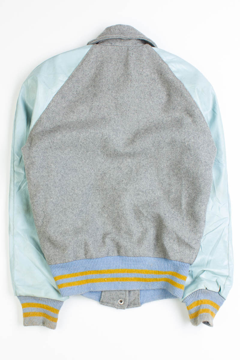Baby Blue Vintage Letterman Jacket