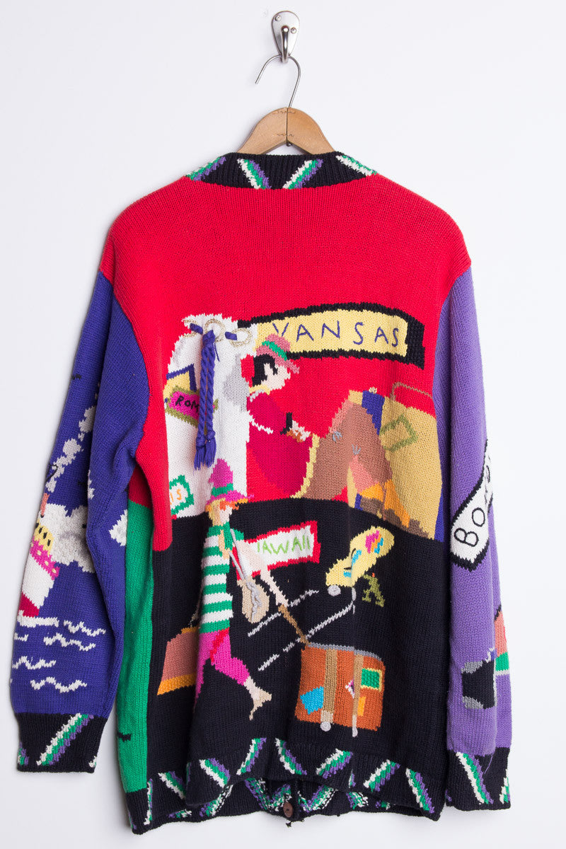 Oversized Vintage Airline Cardigan