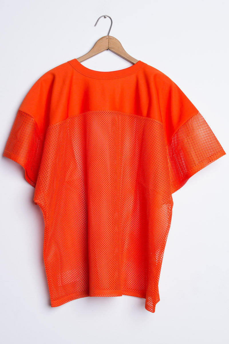 XL Orange Mesh Practice Football Jersey