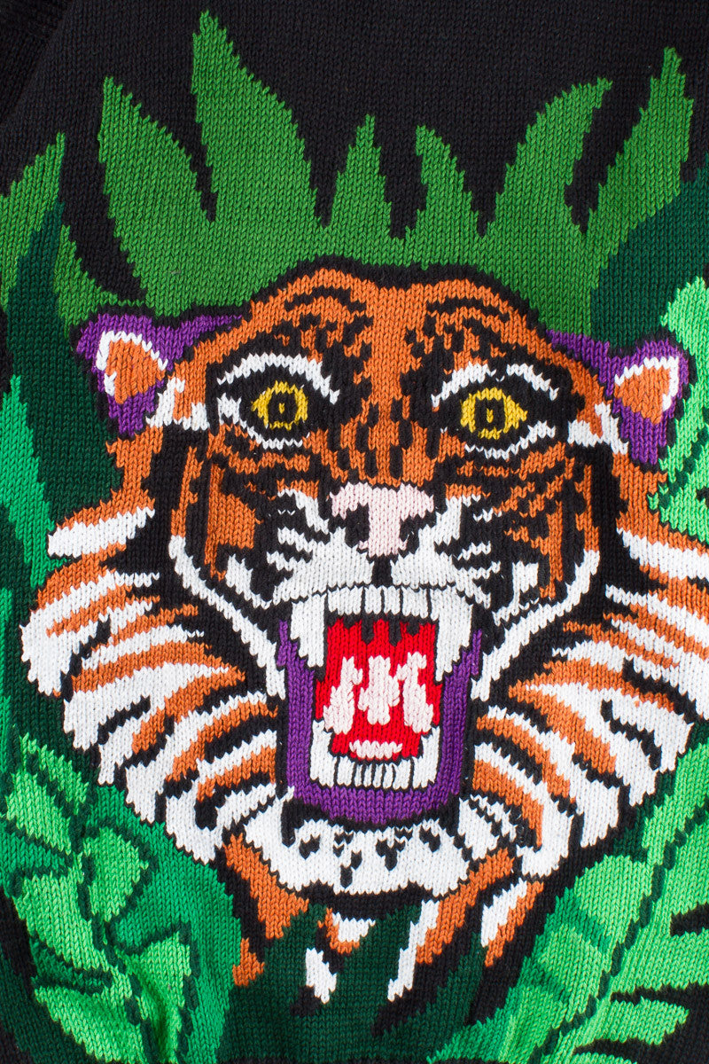 Oversized Knit Tiger Sweater