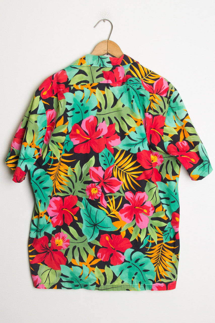 Tropical Floral Hawaiian Shirt