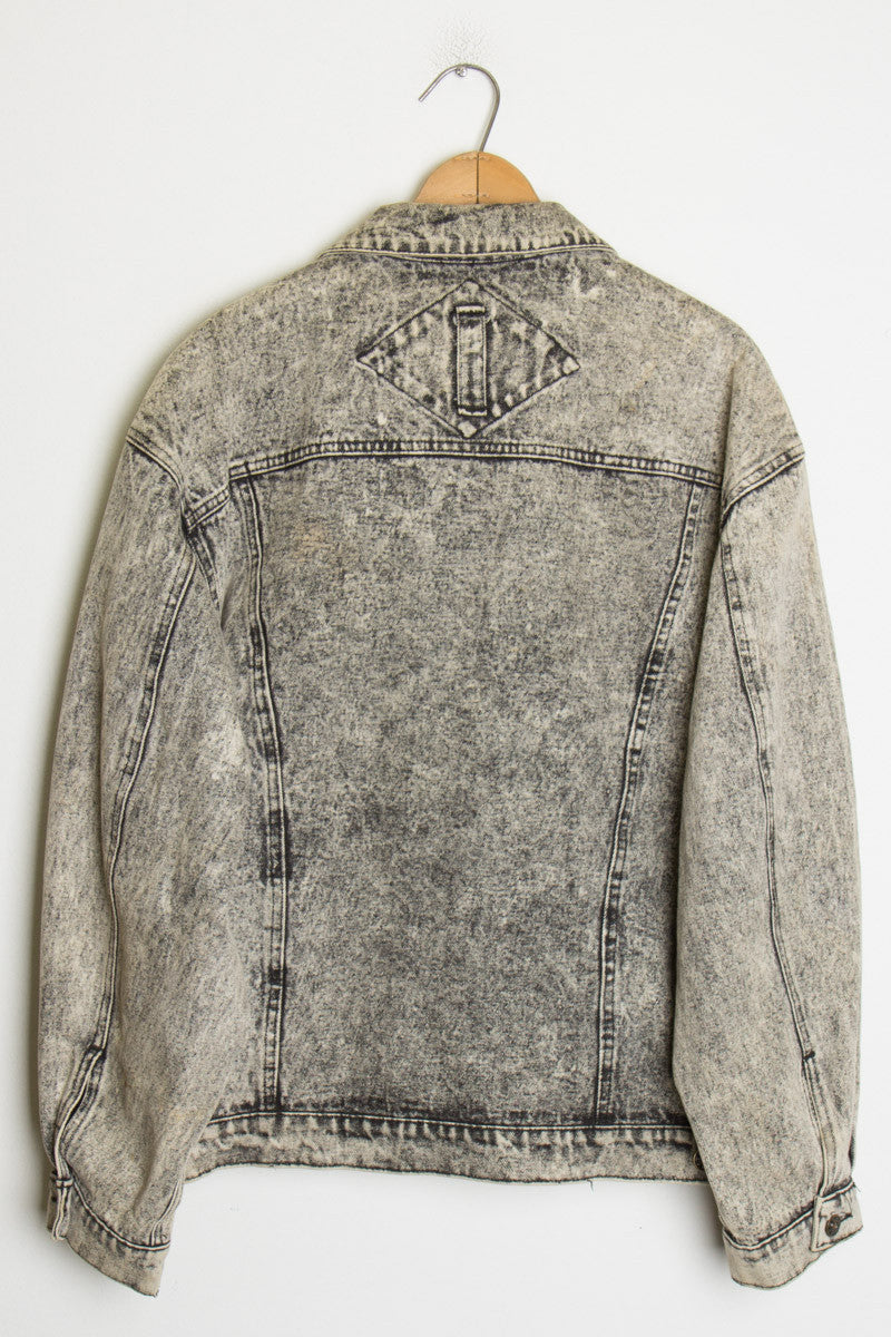 Black Stone Washed Denim Jacket
