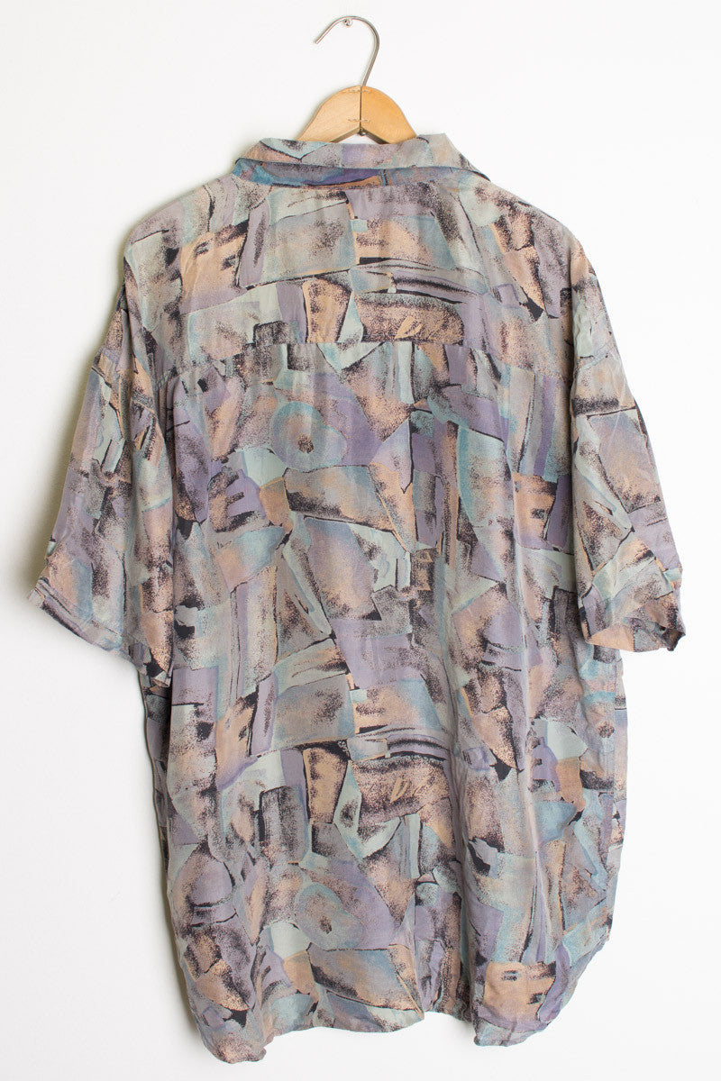 Pastel Patterned Silk Shirt