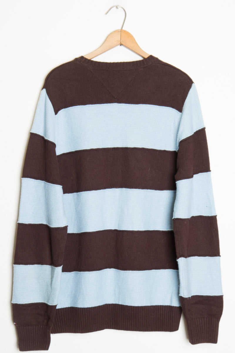 Brown and Blue Tommy Hilfiger Sweater